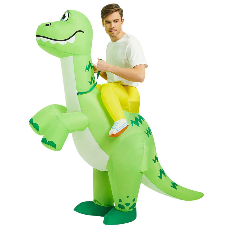 Disfraz inflable de dinosaurio para adultos y niños, traje divertido de Mascota para fiesta, Anime, Purim, Navidad, Halloween, novedad
