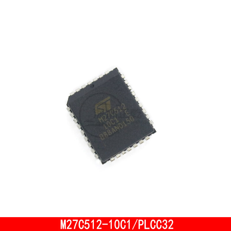 Microplaqueta ic da microplaqueta de memória de 1-10 pces M27C512-10C1 m27c512 plcc32