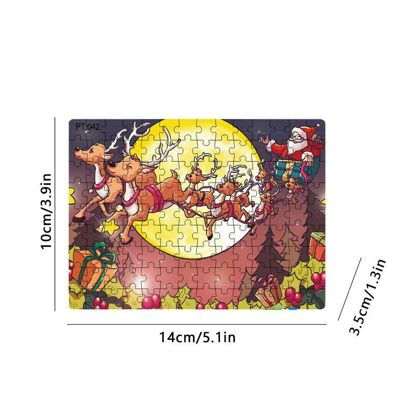 Christmas Cardboard Jigsaw Puzzles, grande decoração de Papai Noel para meninas, crianças, idades 2-8, inverno