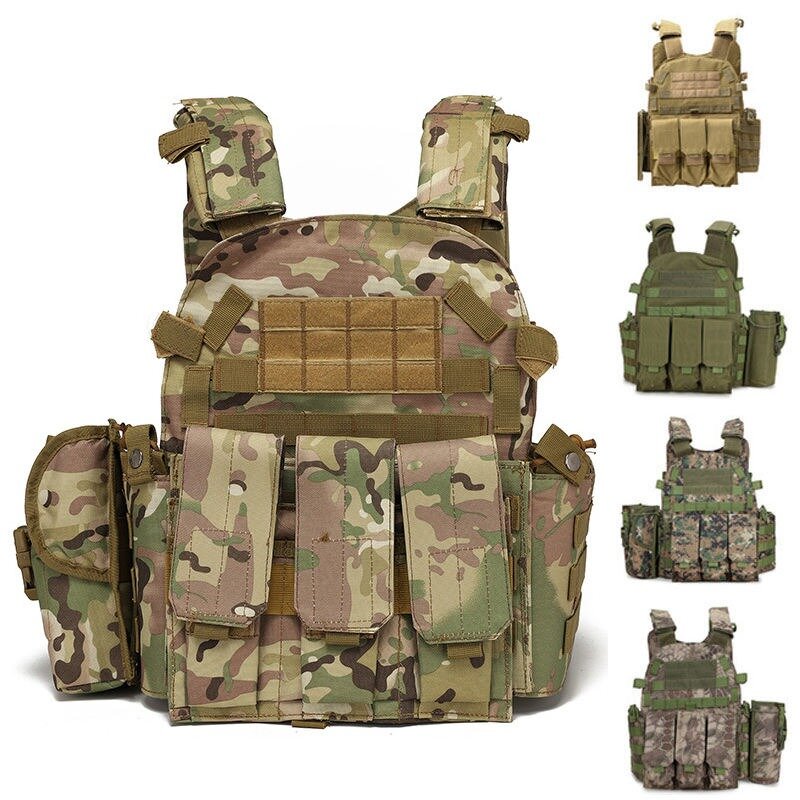 6094 chaleco táctico cuerpo armadura combate ejército CS Gear caza placa airsoft accesorios wargame bolsa camuflaje placa portador chaleco