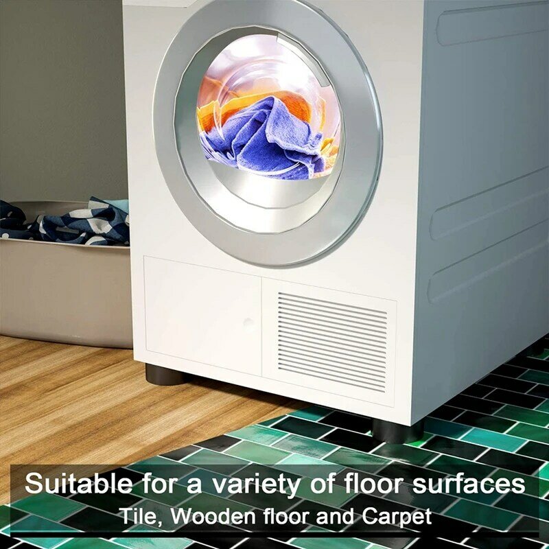 Coussinets anti-vibration pour machine à laver, tampons en caoutchouc pour amortir le bruit, tampons pour lave-linge et sèche-linge pour absorber les chocs, 4 pièces