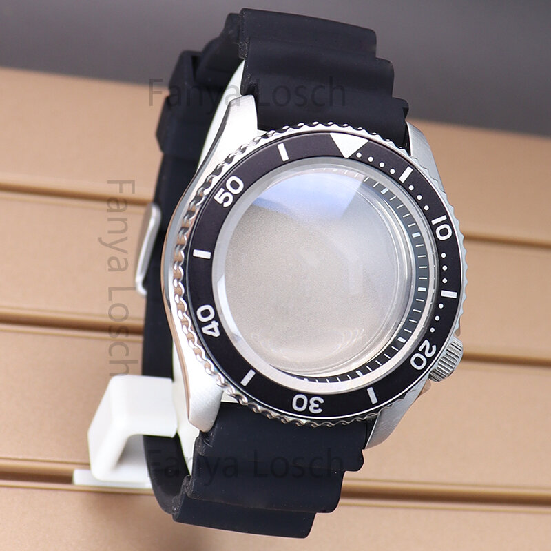 42,5 mm koperta zegarka 22 mm gumowy pasek z aluminiową ramką SKX007 akcesoria do mechanizmu Seiko NH35/36 28,5 mm tarcza szafirowe szkło