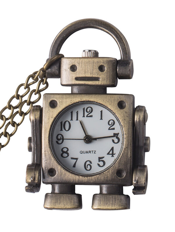 Индивидуальные модные ретро внешняя торговля Горячие старомодные настенные часы мультяшный маленький робот творческие настенные часы для студентов