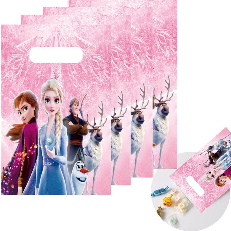Disney Gefrorene Geburtstag Party Dekorationen Prinzessin Anna Elsa Thema Candy Beute Beutel Geschenk Tasche Kinder Mädchen Baby Shower Party Supplies