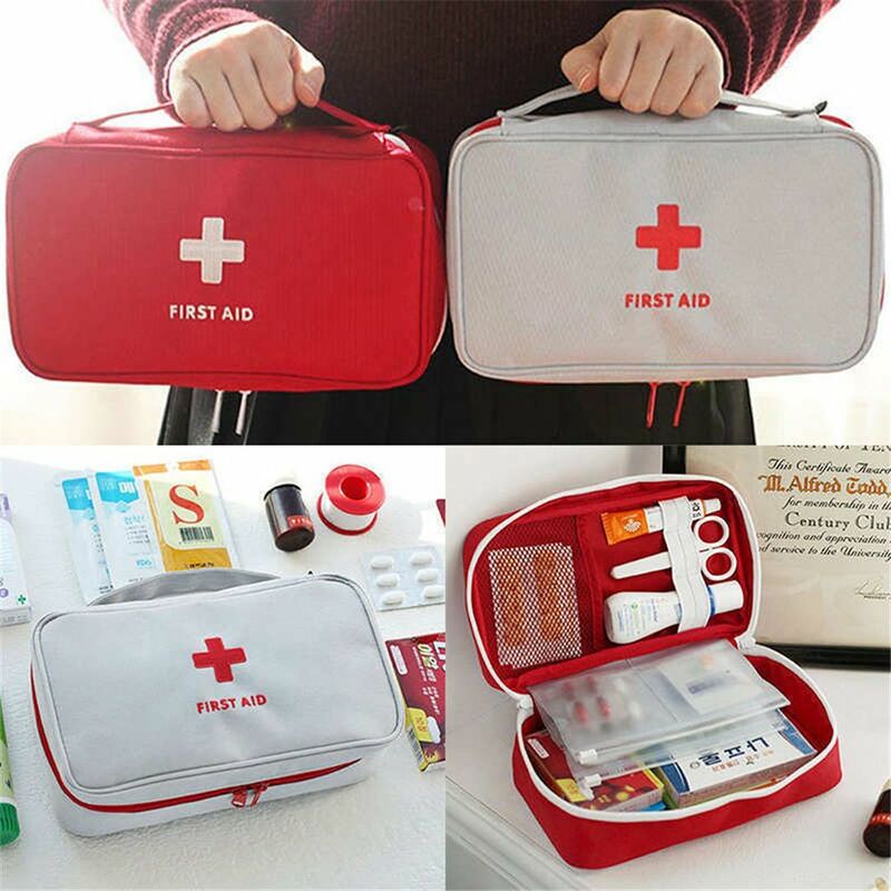 Portátil First Aid Emergency Medicine Bag, Outdoor Pill Survival Organizer, Kits de emergência, Pacote Viagem Acessórios