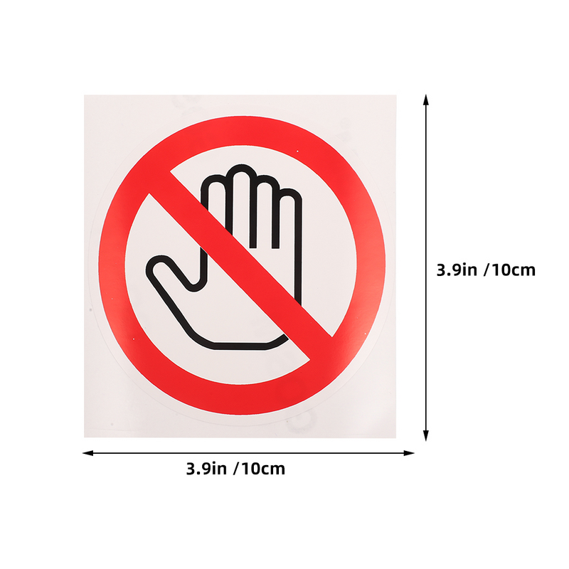 علامات السلامة لا تستخدم ملصق التحذير اليدوي ، جهاز التسمية ، أداة اللمس ، 6 ملصق