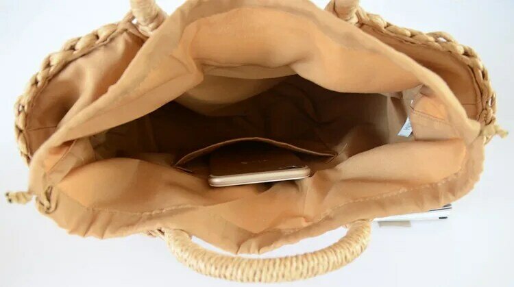 New Straw Plaited Article Woven Vacation Bag Handwoven Moon Bag Beach Women's Bag Handbag Brand Luxury