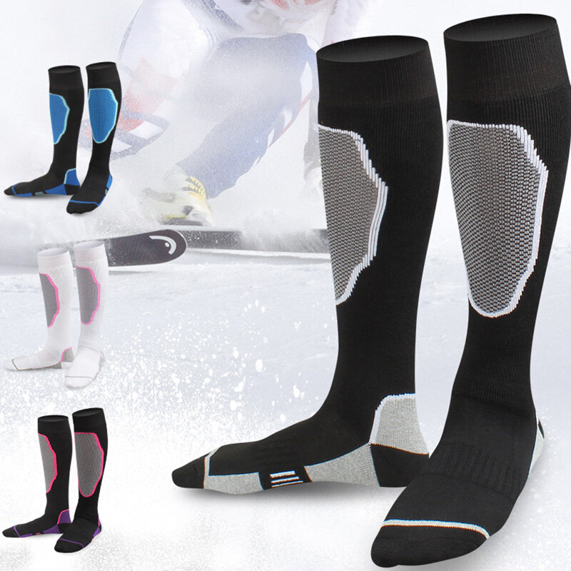 1 Pair Winter Thermal Socks For Men Couple Long Warm Compression Socks Outdoor Ski Hiking Snowboarding Climbing Sports Socks