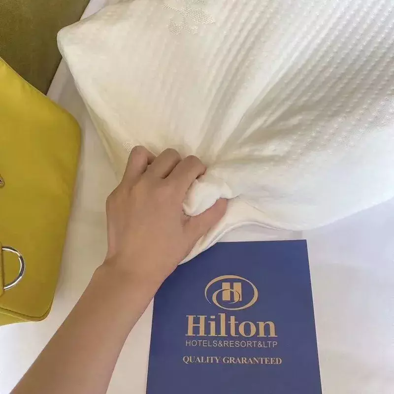 Hilton-travesseiro natural do pescoço do látex, travesseiro do pescoço, memória explosiva, travesseiros do corpo dormindo, curso cervical, ortopédico para a casa
