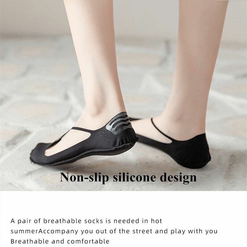 Women Thin Breathable Non-slip Low Cut Boat Socks Ankle Hosiery Cotton