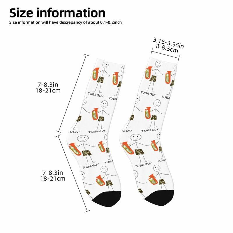 Funny Mens Tuba Guy Socks Harajuku High Quality Stockings All Season Long Socks Accessories for Unisex Birthday Present