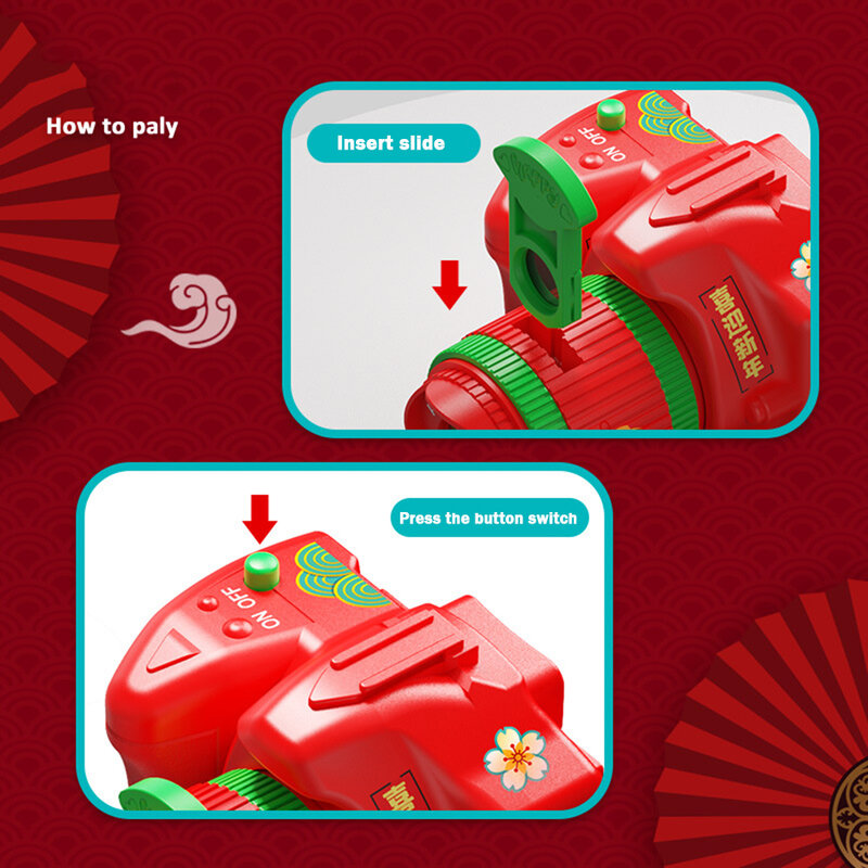 Мультяшные драконы Новогодняя проекционная камера игрушка легкие забавные игры Playthings для малышей