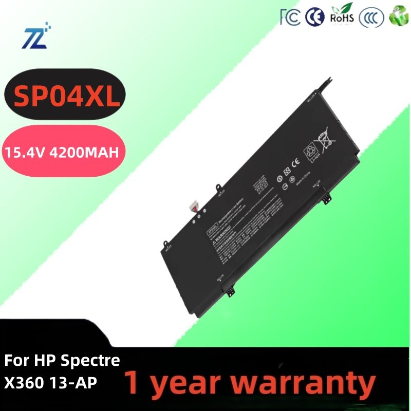 Bateria do portátil, SP04XL, 15.4v, 4200mAh, para HP Spectre X360, 13-AP, série 13-AP0008CA, preço de fábrica