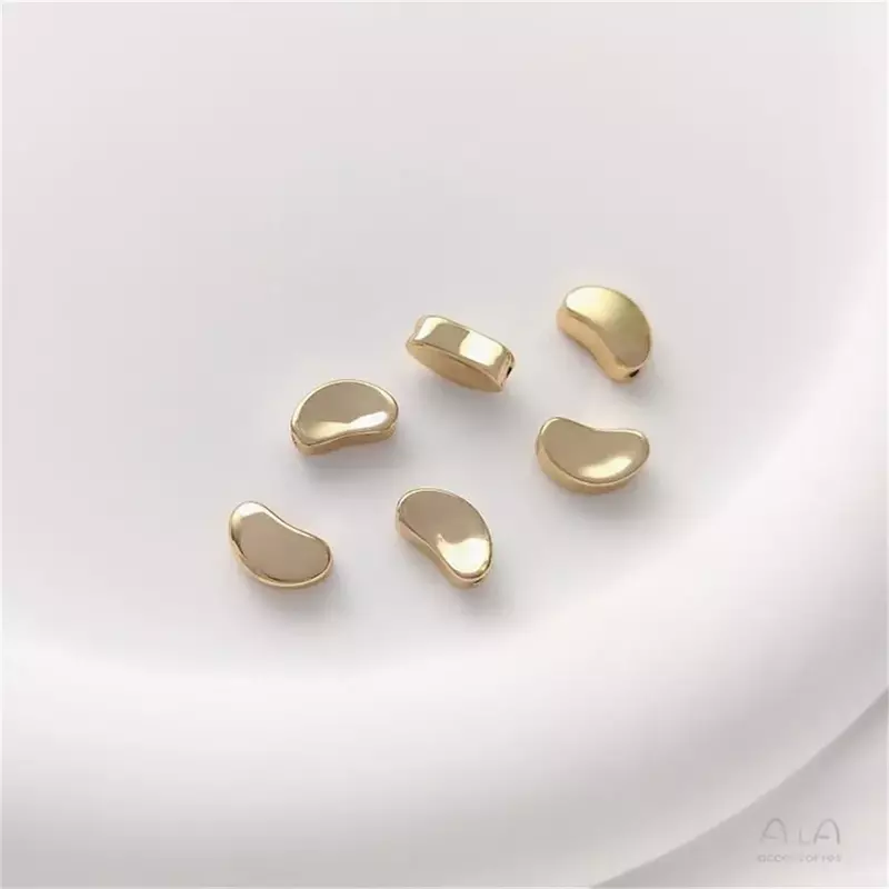 14K Gold-Filled Facetada Pedra Beads, Ervilha Beads, espaçadores estrela de 6 pontas, DIY Handmade frisada Ear Acessórios, C360