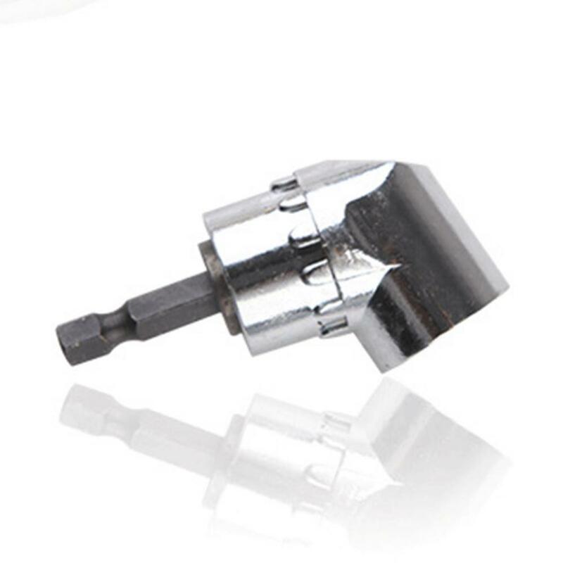 2pcs 1/4 Inch Power Drill Tool 105 Degree Silver Corner Screwdriver Metal Hex Drill Bits