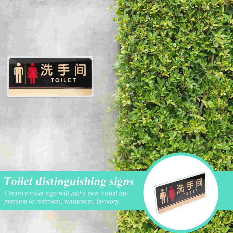 Targa WC targa targa per porta WC emblemi segnaletica numero civico bagno acrilico uomini e donne uomo