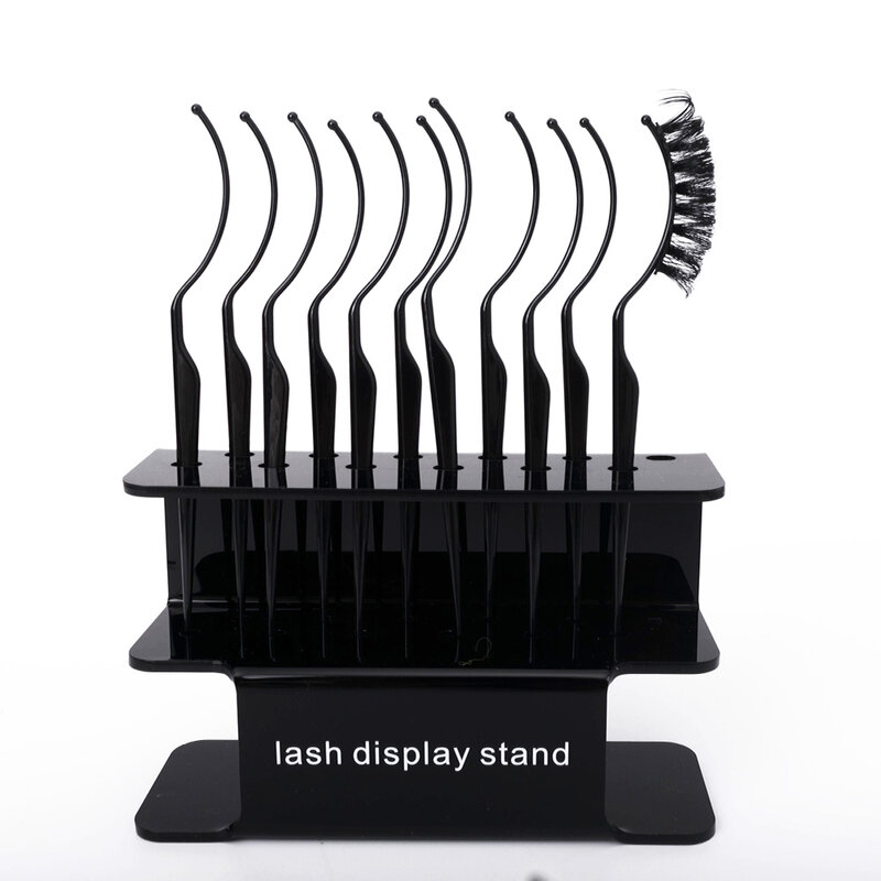 Yiernu angepasst Lash Tester Stick Phantasie Wimpern Display-ständer mit 12 Wimpern Test Sticks Löcher Wimpern Anzeige Tester