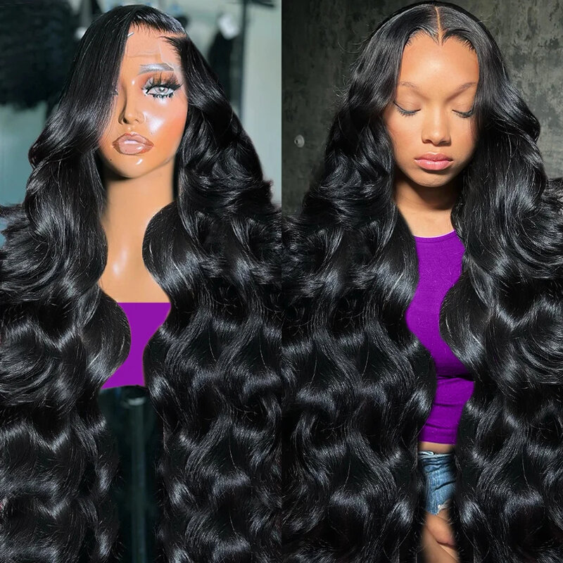32 32 Inches 13x4 Body Wave Lace Front Human Hair Wigs Brazilian Remy 200 Density 13x6 HD Transparent Lace Frontal Wig For Women