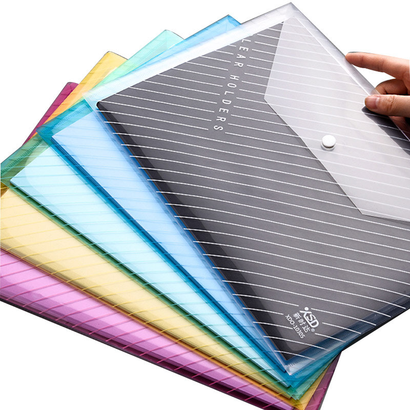 25 buah tas File transparan plastik A4 16c tas penyimpanan dokumen Filing Organizer informasi folder saku alat tulis