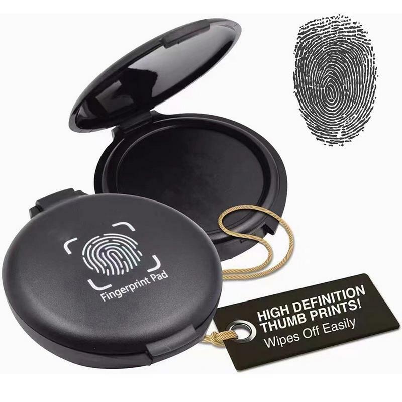 Almohadilla de tinta con huella dactilar para suministros de notario, identificación de seguridad, tarjetas de huella dactilar, Kit de huella dactilar