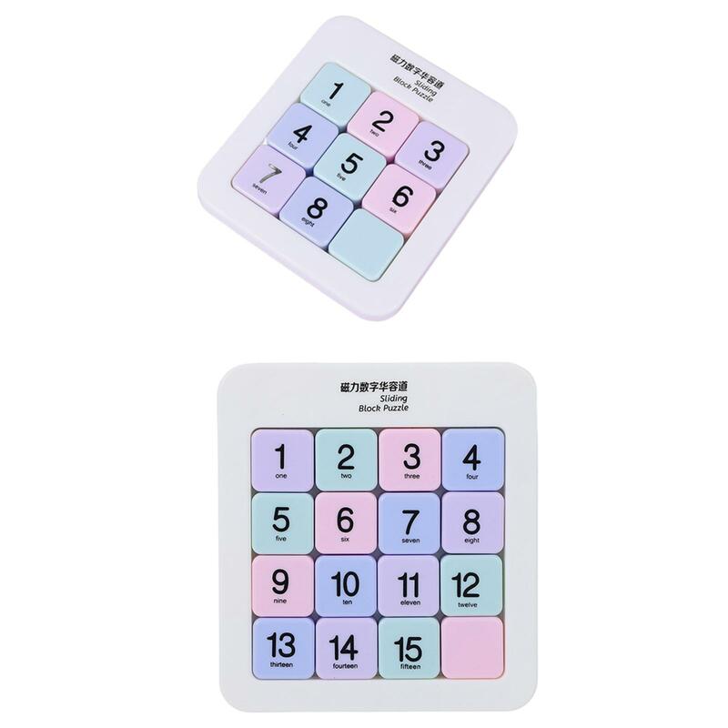 Nummer Schiebe puzzle pädagogische Aktivitäten Reises pielzeug Montessori tragbares Geburtstags geschenk Tangram Puzzle Intelligenz iq Spiel