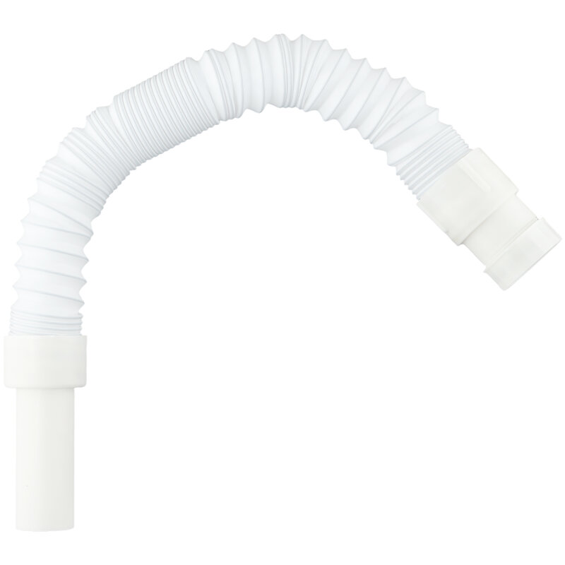 Trap Connector Kitchen Syphon Sink Flexible Waste Pipe Solid Connection Waste Pipe White 1pc Easy To Rotate Disassembly