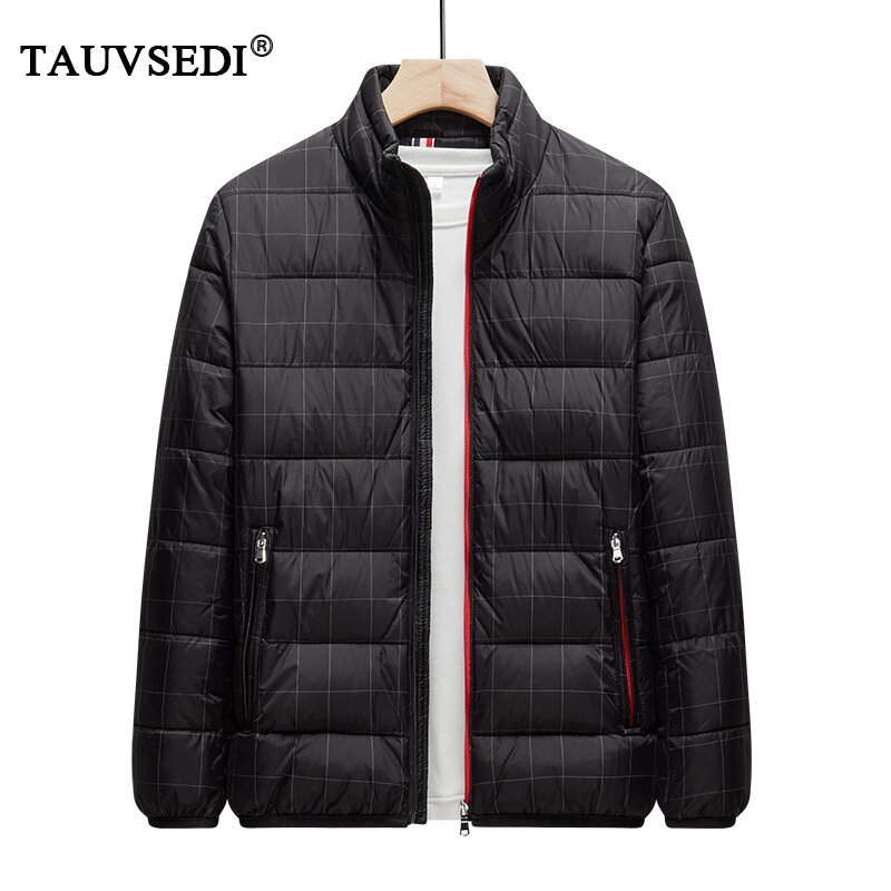 Inverno uomo Plaid antivento Casual giacca da lavoro cappotto uomo Outwear soprabito colletto alla coreana parka maschile imbottito parka Plus Size 7XL