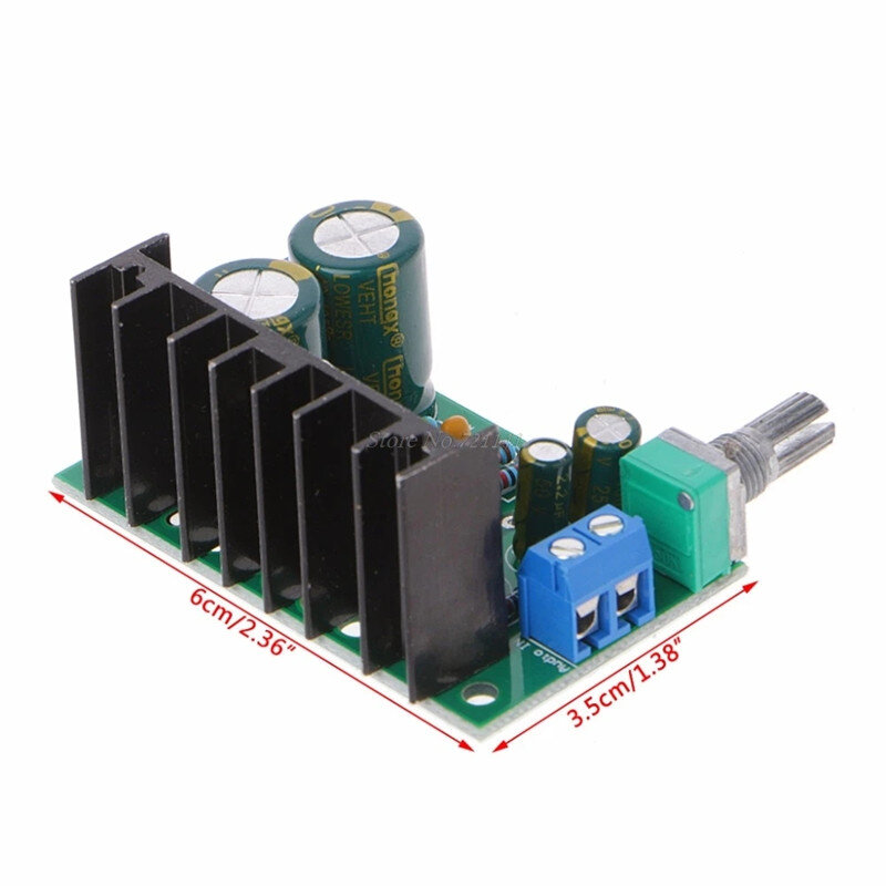 Módulo de placa amplificadora de potencia de Audio TDA2050 Mono DC/AC 12-24V 10-100W 1-Channel -2A Audio Sound Speaker Board control de volumen