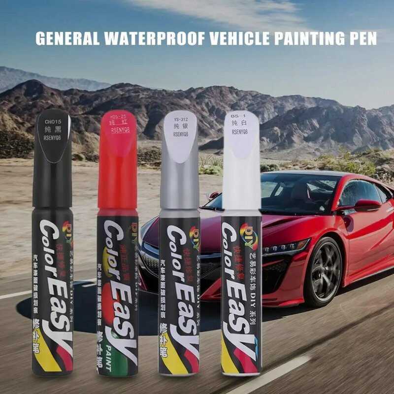 2022 Car Touch Up Pen Set Car Paint Surface Repair Scratch Repair Paint White Gray Black Red Mixed Color Paint Pen Fast Delivery
