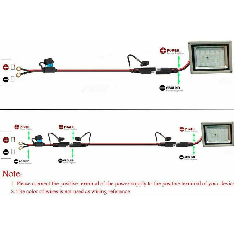 16awg 4ft 6ft 10ft 2-polige Klemme sae to o Stecker Verlängerung kabel Kabelst ecker für Batterie ladegerät/Wartung