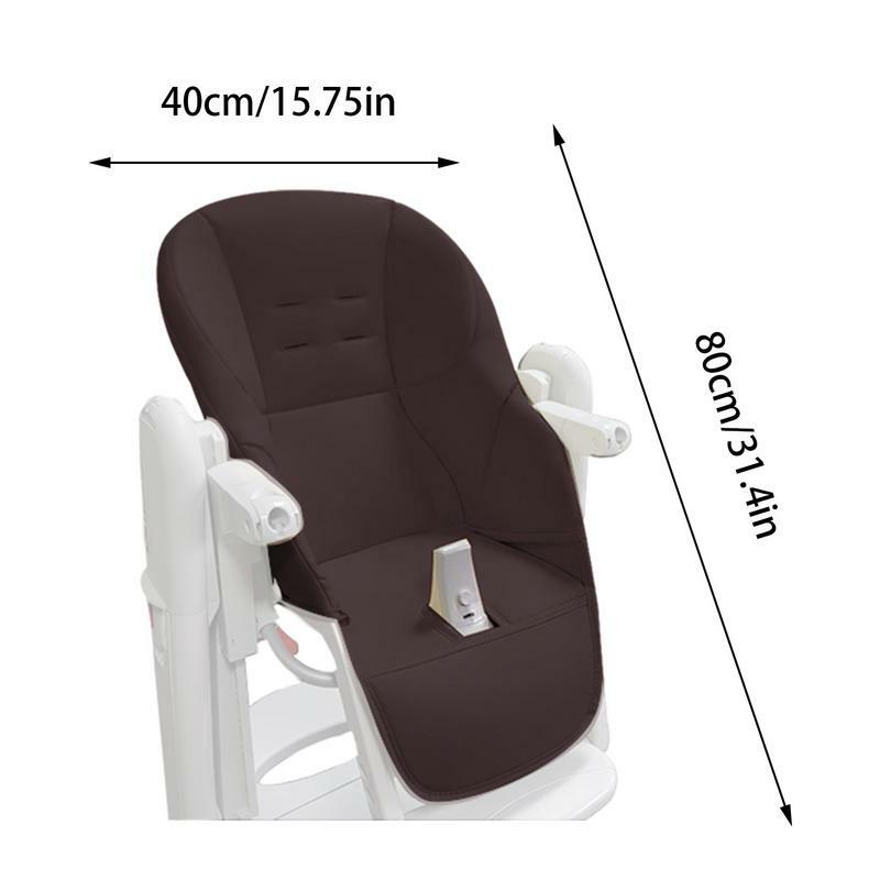 Almohadilla de cojín para silla alta, cubierta de asiento suave y cómoda para niños, de cuero PU y esponja, fácil de instalar, novedad