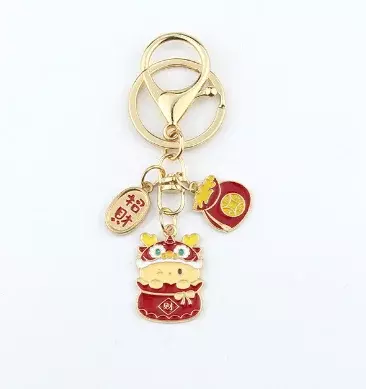 Chinese New Year Cute Dragon keychain mascot school bag pendant for men and women New Year's gift