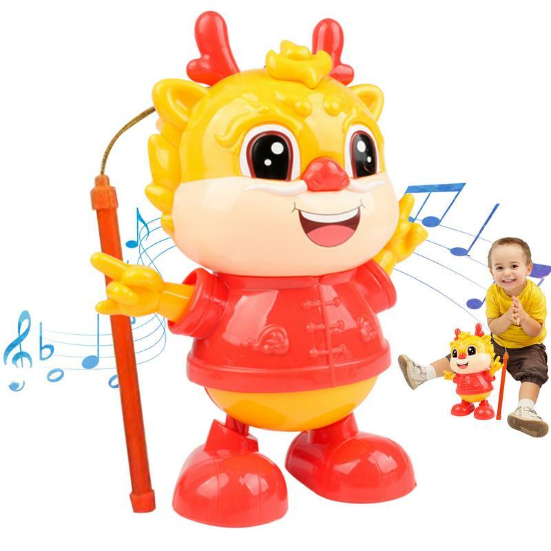 Brinquedos de dança elétrica do dragão, Cartoon Dancing, Music Dragon Toy, Brinquedo educativo portátil para meninas e meninos, Toddler Kids