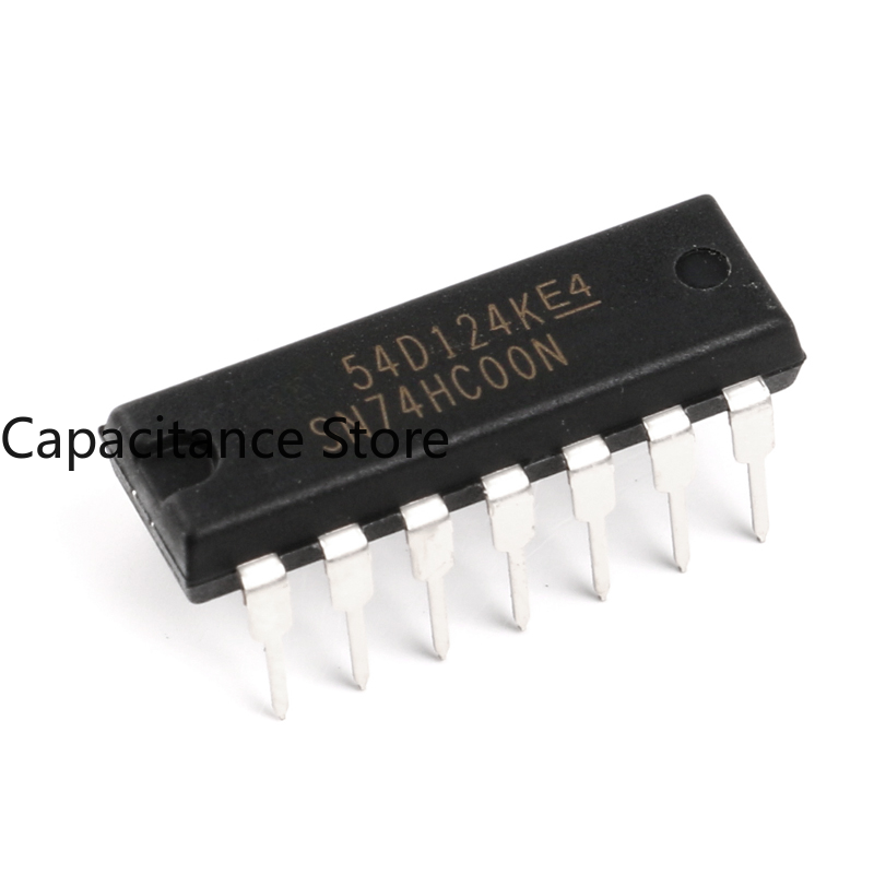 Оригинальный аутентичный чип схемы SN74HC00N с прямой вставкой, 10 шт., 4 2-входные NAND-Gate DIP-14