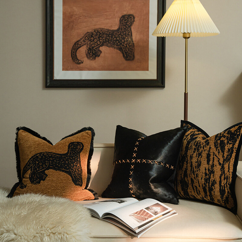 Funda de cojín de alta gama, fundas de almohada decorativas de estilo chino para el hogar, sofá, novedad
