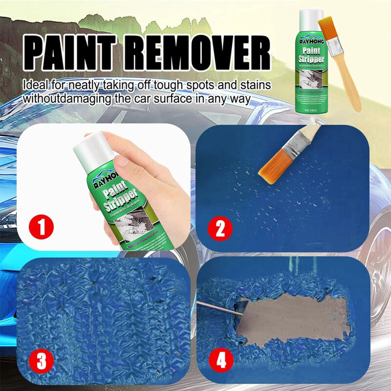 100ml Car Paint Remover Metal Surface Paint Stripper ad alta efficienza per la correzione dei Graffiti della vernice marina della parete automatica con pennello