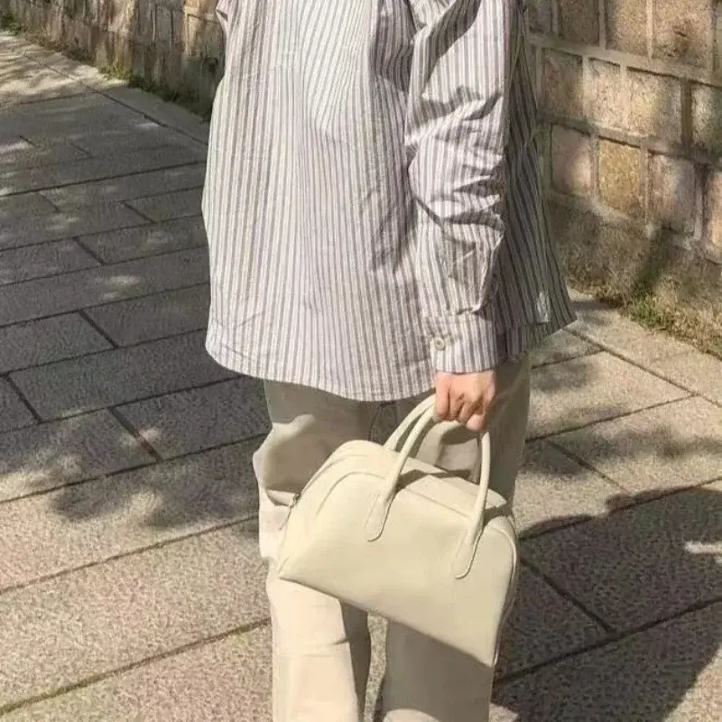 Luksusowy projektant torba bostońska z prawdziwej skóry, modna, dopasowana torebka ze skóry bydlęcej dla kobiet wysokiej jakości solidna Bolso Mujer