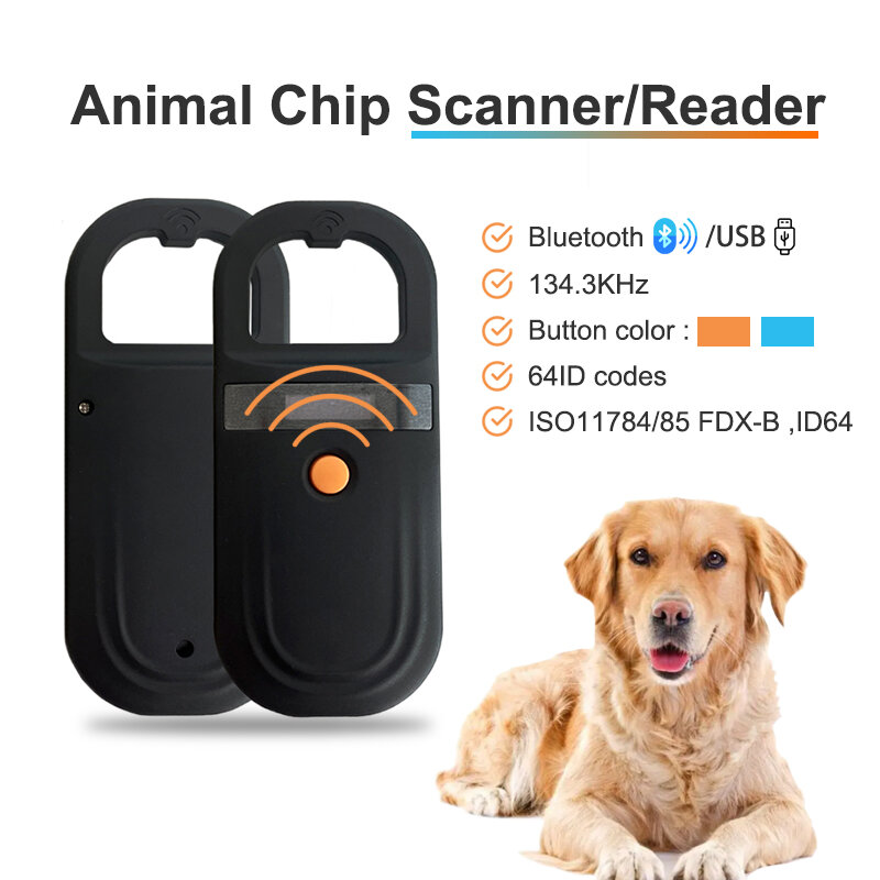 Faread ISO11784/85 FDX-B สำหรับสัตว์เลี้ยงเครื่องอ่านรหัสสัตว์เครื่องสแกนไมโครชิปแบบมือถือ RFID 256 ID USB สำหรับผู้เพาะพันธุ์สุนัขแมวม้าเต่า