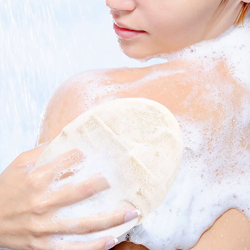 シャワーと浴槽用の天然ゴムスポンジ,健康的で耐久性のあるマッサージブラシ