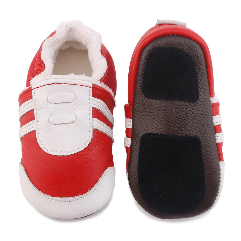 Sepatu Bayi Sol Lembut Klasik Antiselip Sepatu Bayi Laki-laki Perempuan Alas Kaki Balita Lucu Sepatu Buaian Bayi 0-2Y Sneakers Kulit