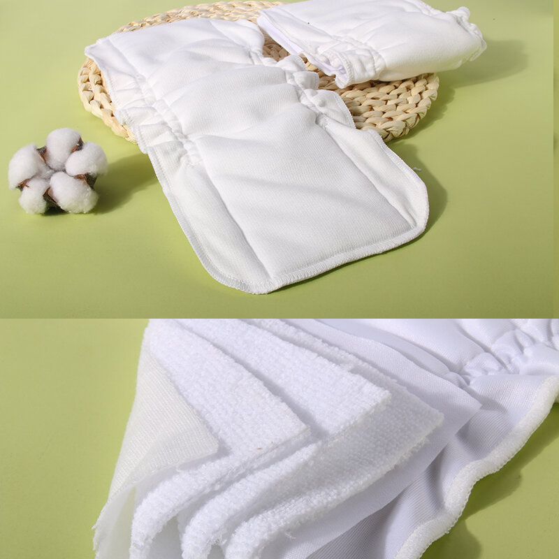Pororo Elastic Baby Cloth Diaper Inserts, inserção de fralda lavável reutilizável, 5 camadas, mudando os forros para capa de fralda, 1pc