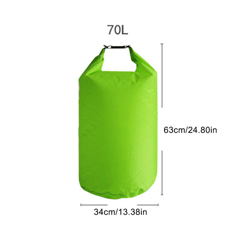 Tetap teratur di perjalanan multi-fungsi luar ruangan tas kering tahan lama portabel tahan air tas kering tahan air karung hijau 70L