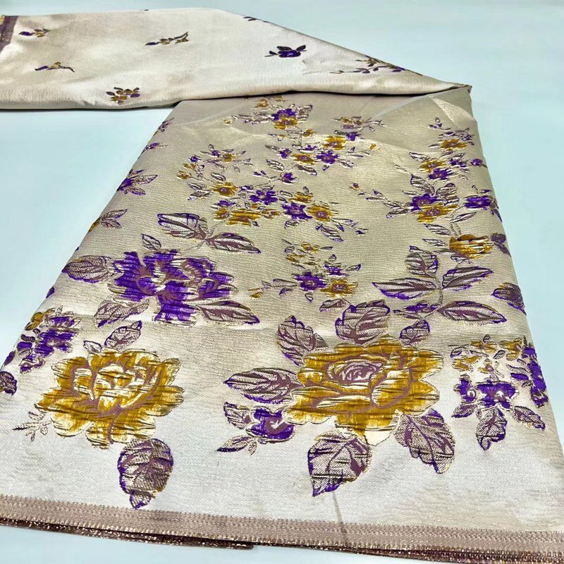 Novo design material nupcial damasco africano tecido de renda moda francês jacquard tecido do laço brocado para o casamento ts2169