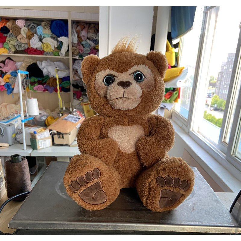 Mainan Hewan Penasaran Lembut 25Cm Boneka Beruang Musik Elektrik Lucu Hadiah Natal Mainan Elektrik Kawaii Mainan Belajar Mainan Anak-anak