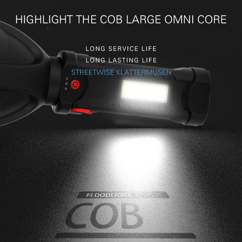 Linterna Led recargable por USB, lámpara superbrillante DE ALTO lúmenes, 3 modos, luz de Flash impermeable para emergencias y Camping