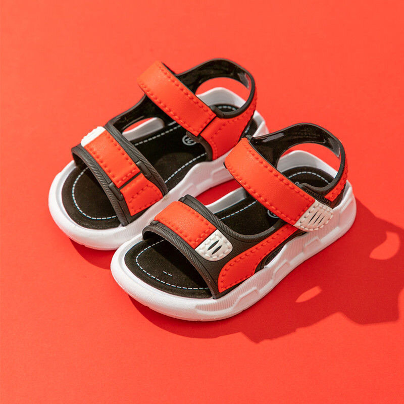 Sandálias antiderrapantes com sola macia infantil, sapatos de praia infantis, sandálias para bebês, meio grande, novo, verão, 2023