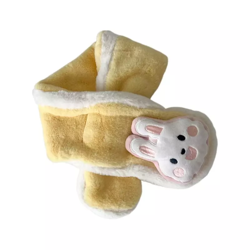 Bufanda con diseño conejo pequeño para niños, elegante cubierta para cuello invierno, pañuelo a prueba viento, a