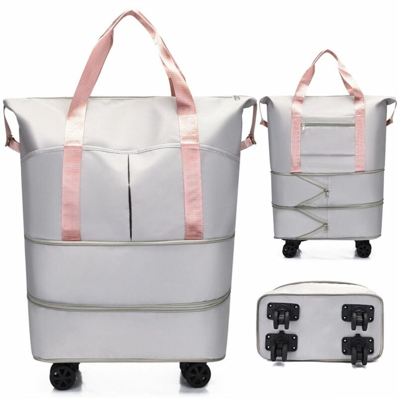 Paquete de lona expandible plegable con ruedas, equipaje, bolsos de hombro, bolso rodante de múltiples bolsillos, nuevo