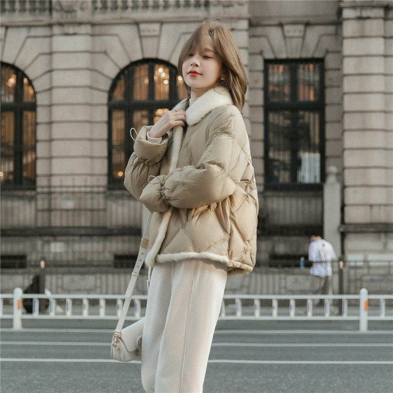 Chaqueta acolchada de algodón para mujer, abrigo grueso de terciopelo de imitación de visón, Estilo Vintage, versión coreana, invierno, U945