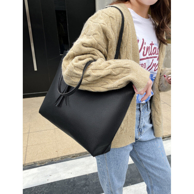 Quasten tasche große Handtaschen mit einer Schulter kapazität für Frauen lässig hochwertige mehrfarbige Messenger vielseitige Luxus Cross body